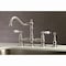 Kingston Brass KS3276PLBS Restoration 8" Bridge Kitchen Faucet W/ Sprayer, Nickel KS3276PLBS - alternate 7